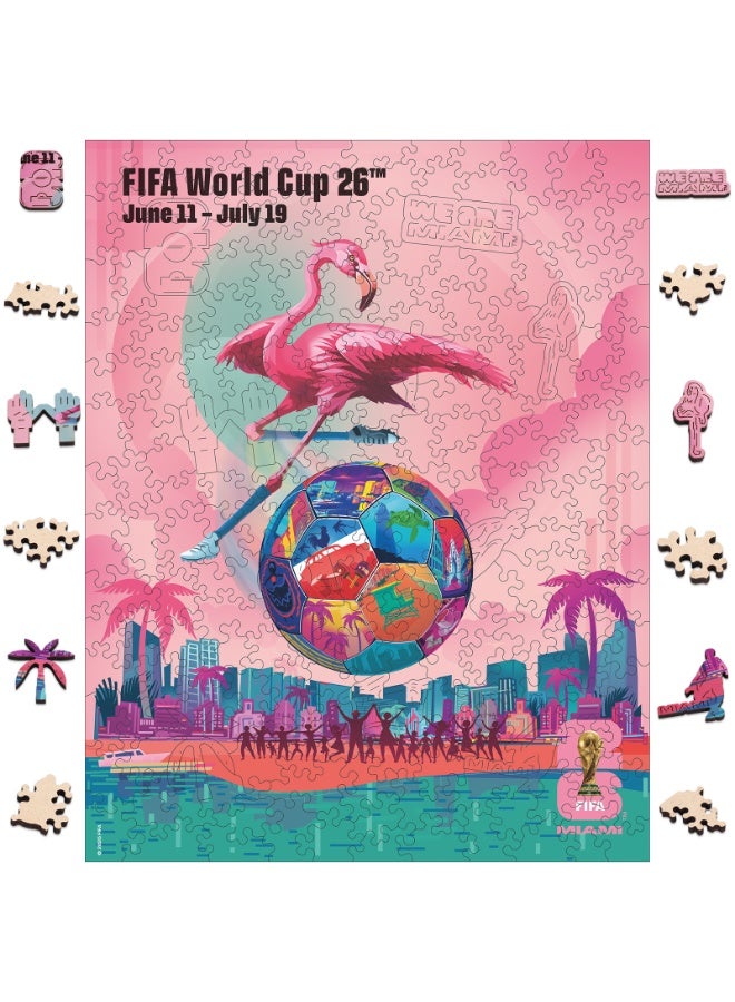 FIFA World Cup FIFA Official Licensed World Cup 2026 Host City Miami Wooden Jigsaw Puzzle 200 Pieces - Image 1